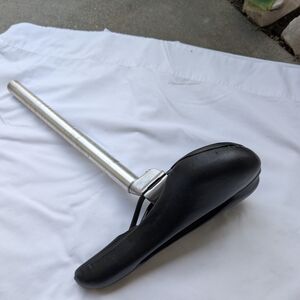 Black Bicycle Seat with Silver Post
